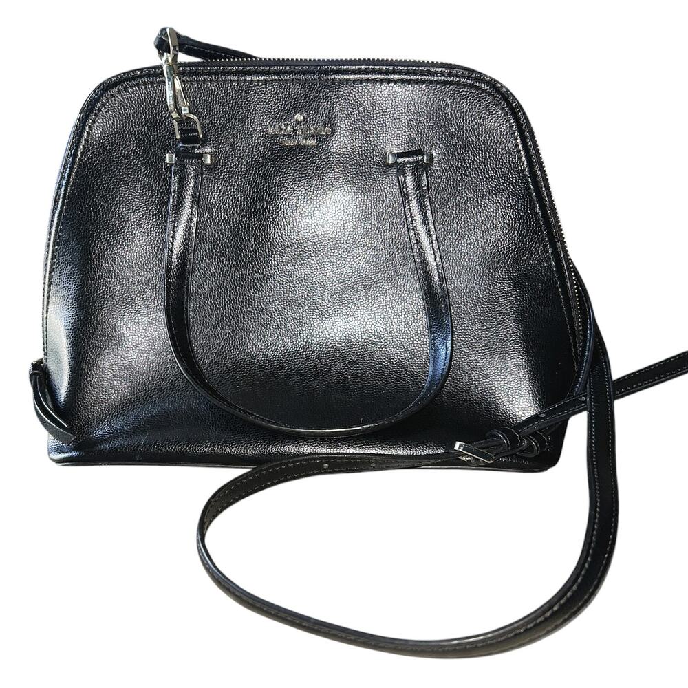 Kate Spade Patterson Drive Medium Black Caviar Pebbled Leather Dome Satchel